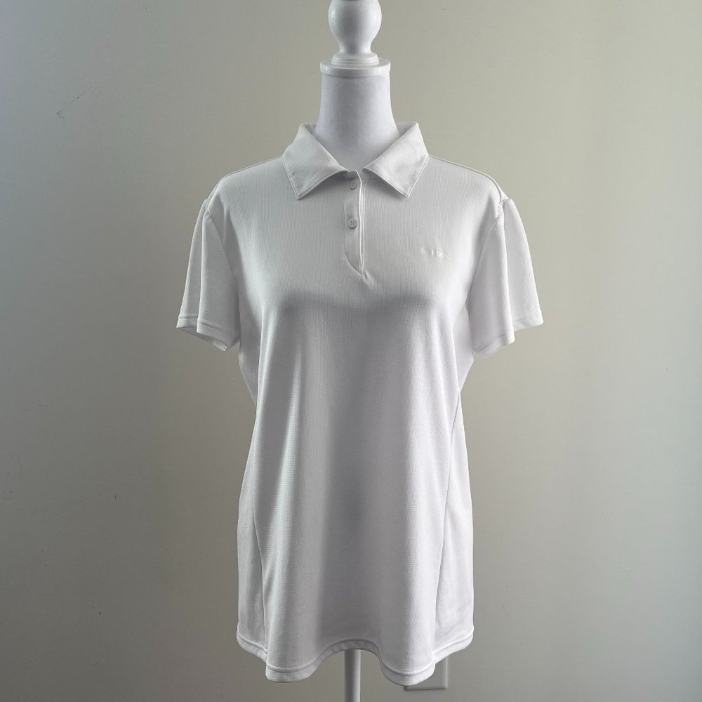 Reebok Women’s White Short-Sleeve Golf Shirt Size L